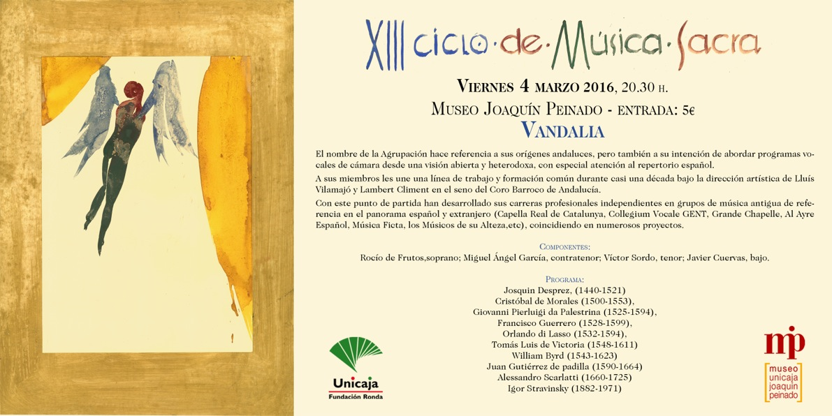 XIII Ciclo de Música Sacra de Ronda Vandalia Fundación Unicaja